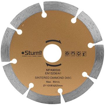 Алмазный диск 110мм Sturm TC9811-990