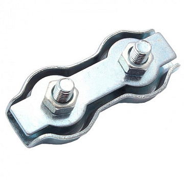 Зажим для ст. кан. двойной DUPLEX 3 нержА4 (20)