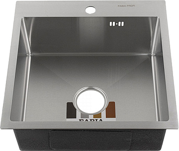 юМойка из нержавеющей стали FABIA PROFI 50х50см толщина 3,0*0,8 мм, глубина 200 мм + СИФОН (50503)