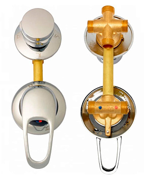 Смеситель для душевой кабины 4-х режимный 120 мм ERLIT вывод резьба 1/2 (2121025008)