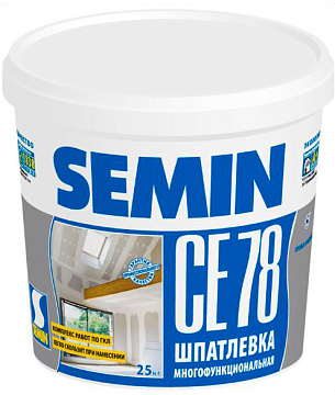 Шпатлёвка SEMIN 25кг СЕ78 универсал. (белая крышка)