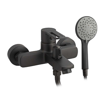 Смеситель CONSUL для ванны короткий излив, с дивектором,с прорезью, цвет ГРАФИТ (8910)