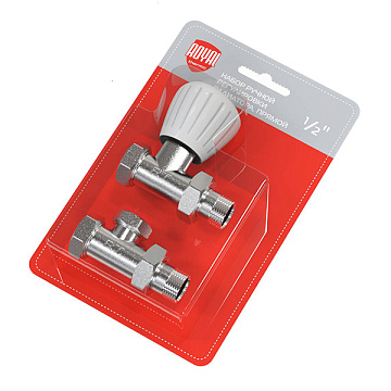 Набор ручной регулировки радиатора, прямой 1/2"