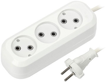 Удлинитель Smartbuy 3 гнезда 3 метра 10А/2,2кВт б/з ПВС 2х1,0 (SBE-10-3-03-N)-50