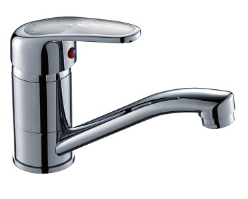 юСмеситель RUSSIA-MOSCOW для кухни с САТЕНОВОЙ РУЧКОЙ (2150)