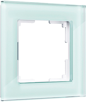 Рамка на 1 пост (белый,стекло) WL01-Frame-01 матовый