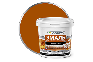 Эмаль акриловая для пола золотисто-коричневая 0,9 кг Л-с Лакра