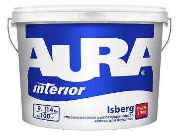 Краска ISBERG глубокоматовая для потолков 9л AURA/НА ЧЕХОВА не заказываем