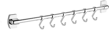 Крючки 6шт.на рейлинге 40см FOR-KB406