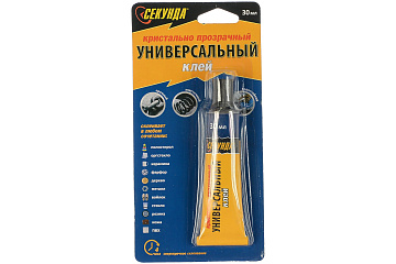 Клей СЕКУНДА универс. 30мл, Кристал-прозрачный 403-108