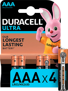 Батарейки DURACELL UltraPower AAA 4шт  LR03-4BL