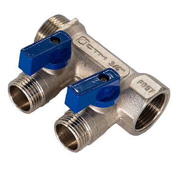 Коллектор 2 выхода (наружная резьба) 3/4"х1/2" СТМ