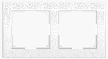 Рамка WERKEL на 2 поста (белый) WL05-Frame-02-white цветы