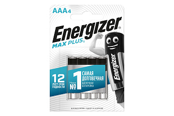 Элемент питания ENERGIZER Max Plus 4 шт AAA/E92 упаковка <E301321701>
