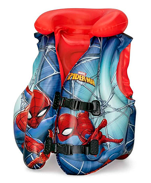 Жилет для плавания надувной с подголовником Bestway Spider-Man от 3-6лет (98014)