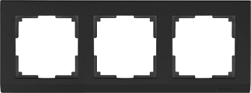 Рамка WERKEL на 3 поста (черный) WL04-Frame-03-black обычная