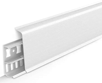 Плинтус напольный Деконика 70мм Белый Матовый 001 2,2м (уп. - 20 шт.)