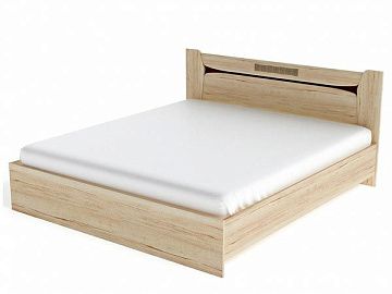 Кровать СБК-мебель Мале без основания 180*200 дуб галифакс белый