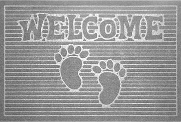 Коврик влаговпит.60*90 Welcome серый