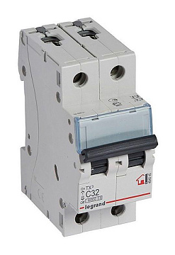 Выключатель автоматический LEGRAND TX3 2-пол. 32 А 6кА *404045*