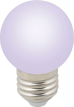 Лампа с/д Volpe LED-G45-1W/RGB/E27/FR/С шар RGB