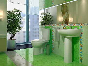 Унитаз (компакт) СТАРЫЙ ОСКОЛ ИРИДА горизонтальный выпуск, слив6литров, сиденье ДЮРОПЛАСТ МИКРОЛИФТ