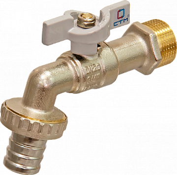 Кран шар. 1/2" водоразборный бабочка CTM СТАНДАРТ