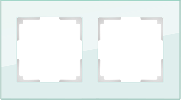 Рамка на 2 поста (натуральное стекло) WL01-Frame-02 