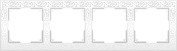 Рамка WERKEL на 4 поста (белый) WL05-Frame-04-white цветы