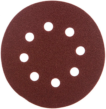 Круги шлифовальные FIT, алюм.-оксид. перф. на липучке 125мм Р80 39664