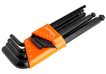 Ключи шестигранные 1,5-10мм с шаром Sturm! 1045-04-10Bx10