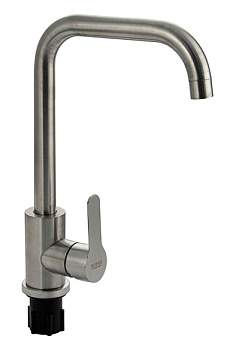 Смеситель BRIMIX для кухни боковой Г-образный излив НЕРЖАВЕЮЩАЯ СТАЛЬ (9304)