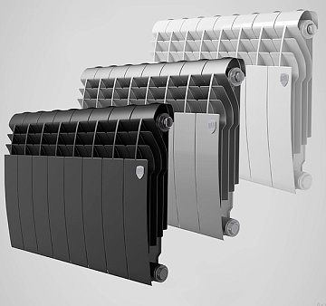 Радиатор биметаллический Royal Thermo "Biliner"  350/80/10  Silver (Серый)