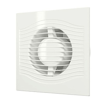 Вентилятор SLIM 4C white carbon осевой вытяжной с обратным клапаном D 100, декоративный												