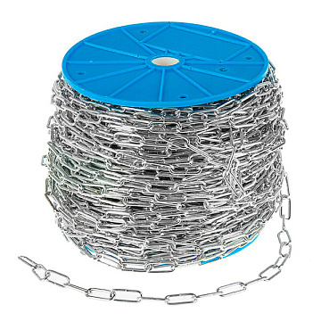 d3 Цепь сварная длиннозвенная, оцинков. DIN763 (100м)