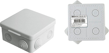 Коробка распр 80х80х50мм с крыш IP54, 7 входов, инд. штрих-код TDM SQ1401-0512