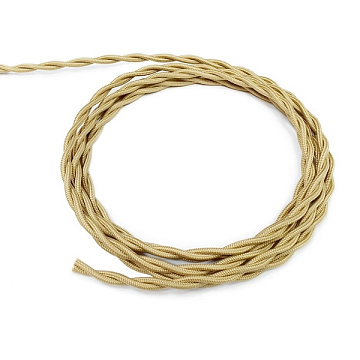 Ретро кабель витой  2х1,5  (шампань)