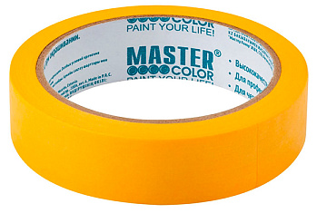 Лента малярная золотистая, рисовая бумага, 24 мм x 25 м, термостойкость до 100°C,30-6122