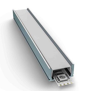 Профиль Apeyron алюм анод., П-образный , накладной, для с/д ленты, серебро, 15,2х6мм,