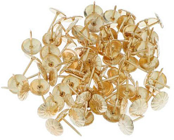 Гвоздь мет.дек 10,5 мм ромаш (латунь) блистер М (30/ 180)