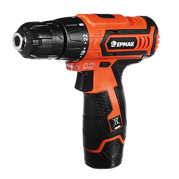 ЕРМАК Дрель-шуруповерт, аккум. ДША-12В, 1.3Ач, Li-lon, 0-650об/мин, 19Hm/19+1 скор./1 аккум/коробка