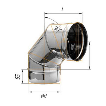 Колено 120 угол 90