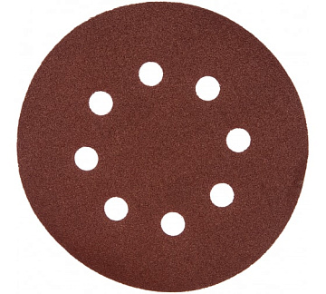 Круг абразивный на ворс/осн. с перф 125мм Р100 (уп.5шт) БИБЕР 70684