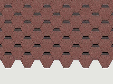 Гибкая черепица КРАСНАЯ Docke PIE SIMPLE Сота (3м2)