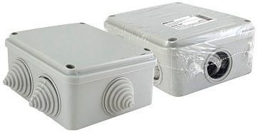 Коробка распр 100х100х50мм с крыш P55,  входов, инд. штрих-код TDM SQ1401-1234