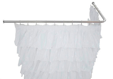 Карниз для ванны нержавеющая сталь 130*90 (Г-ОБРАЗНЫЙ)