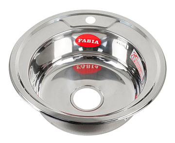 юМойка из нержавеющей стали врезная FABIA D490мм толщина 0,4мм, глубина 160мм (4904)