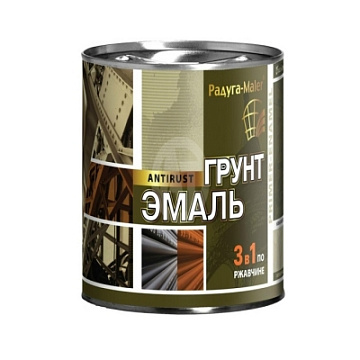 Грунт-эмаль по ржавчине Зеленая 0,9кг Радуга Малер