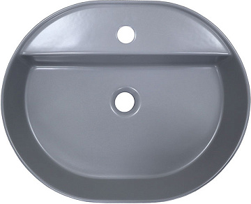 Раковина накладная CREO 560*450*120 овальная СЕРЫЙ МАТОВЫЙ (PU4500SG)