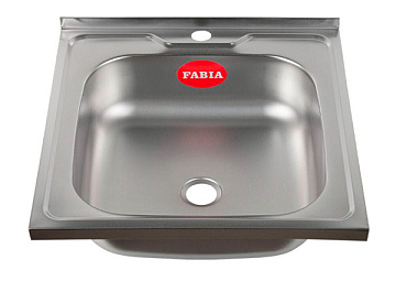 Мойка из нержавеющей стали накладная FABIA 50*50 толщина 0,4мм, глубина 160мм (м00002)